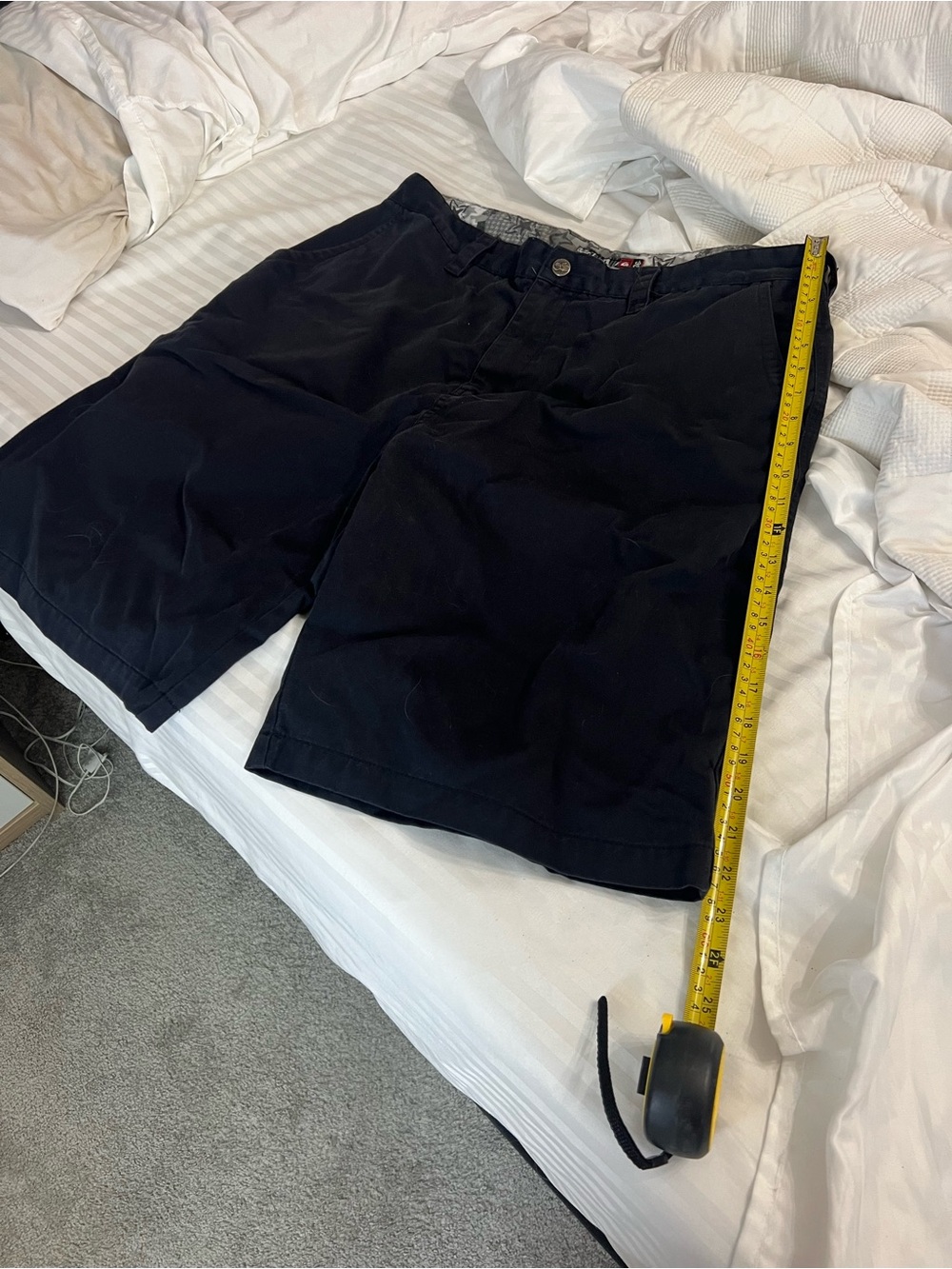 Quiksilver Black Flat Front Men's Shorts